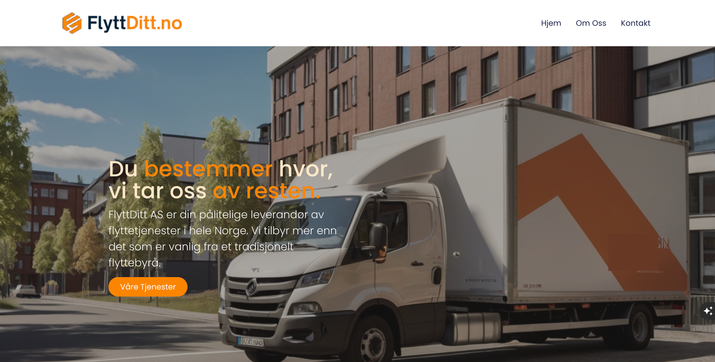 Flyttditt website homepage